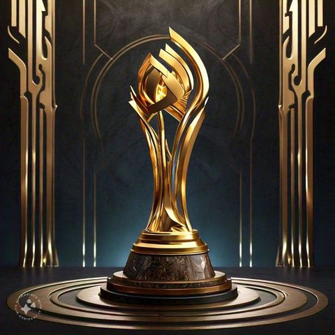 Gold Leadership Award trophy