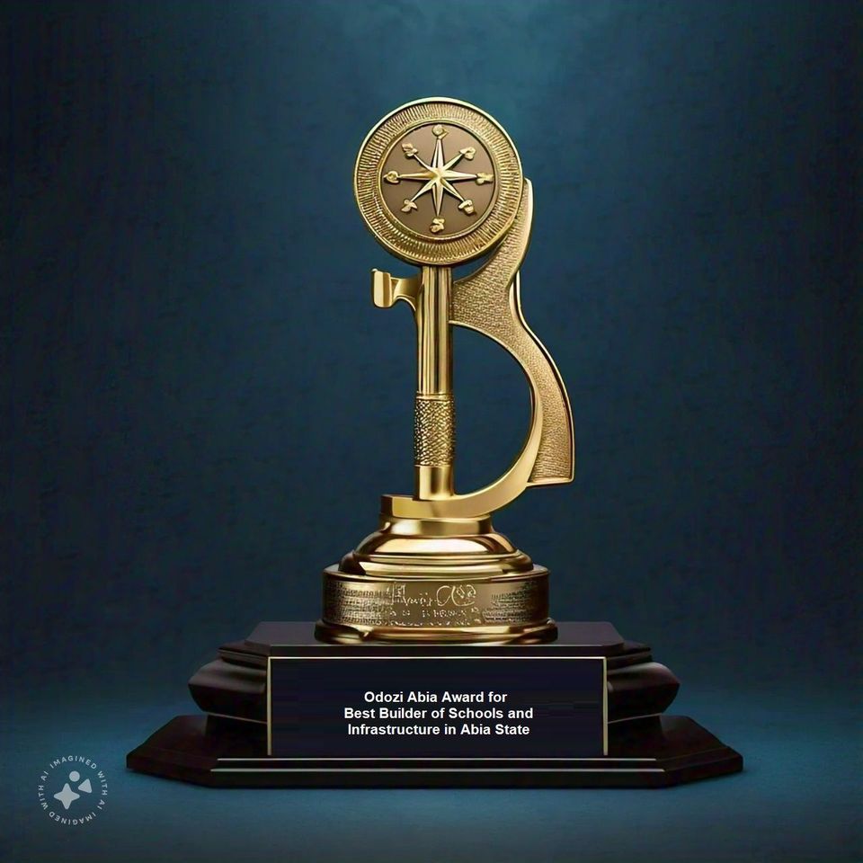 Odozi Abia Award trophy for Best Builder of Schools and Infrastructure in Abia State
