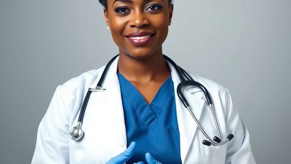 Smiling doctor in a white coat with a stethoscope